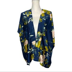 FADIVO New York Blue Floral Kimono OS NWT